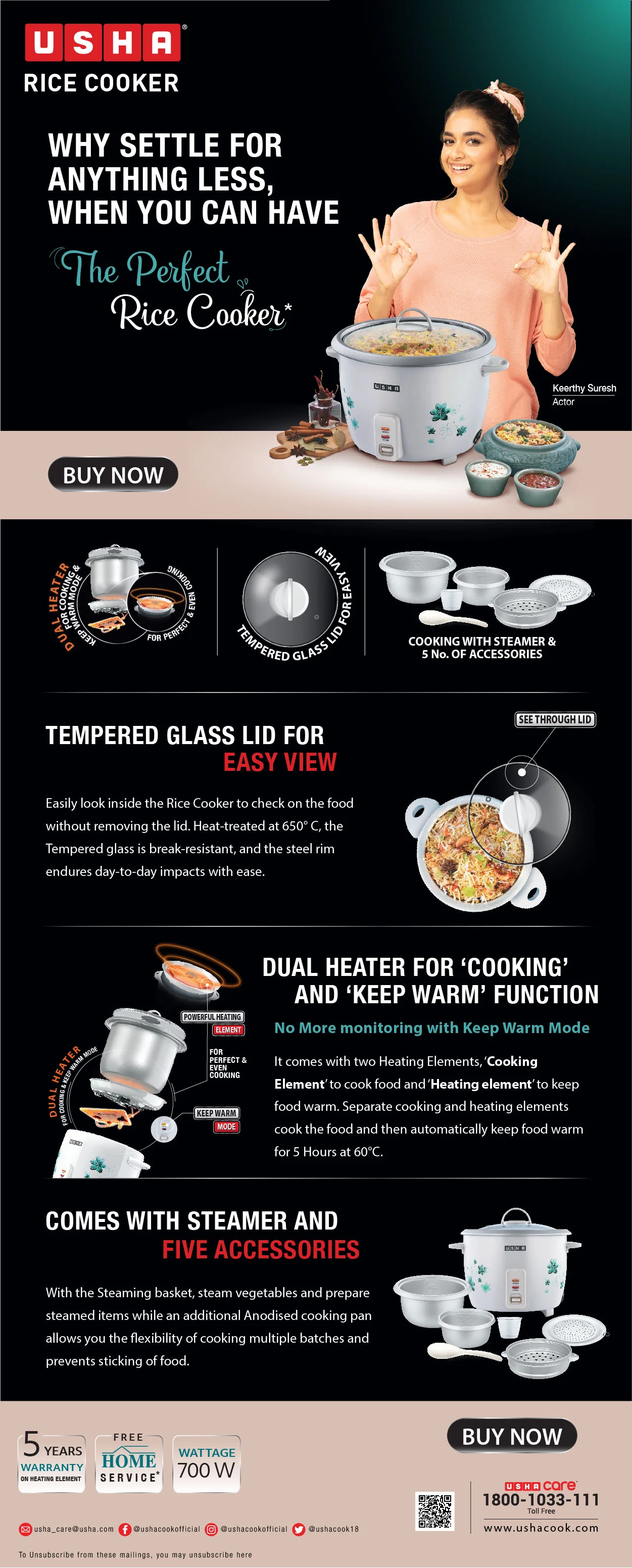 Usha Rice Cooker — image 2